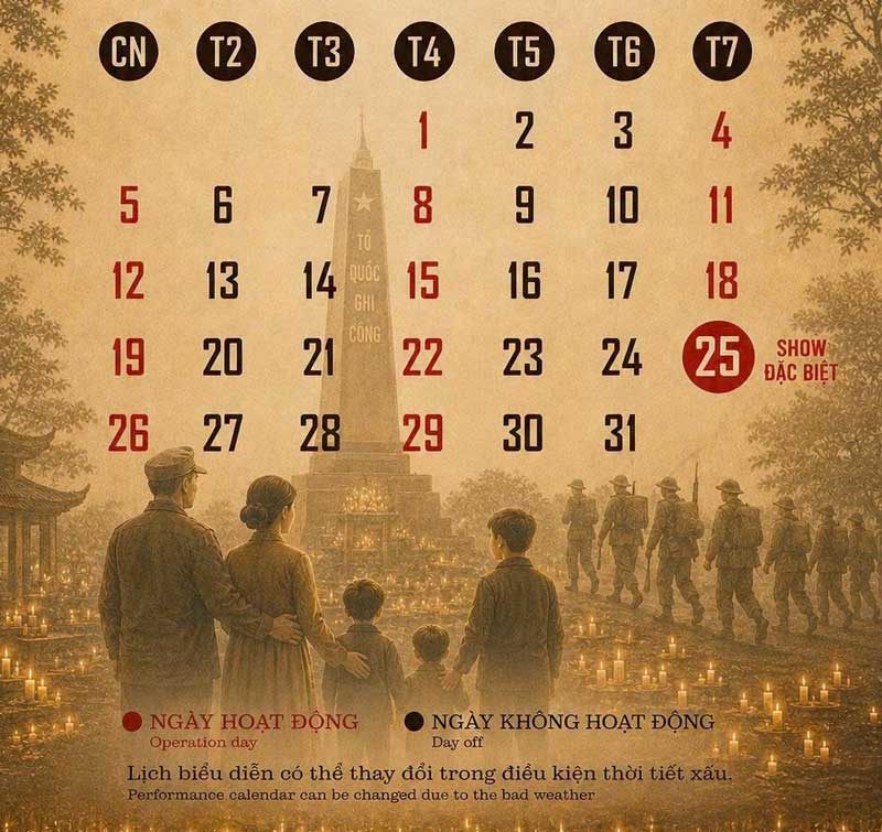 lịch diễn tinh hoa bắc bộ th&aacute;ng 7/2026 